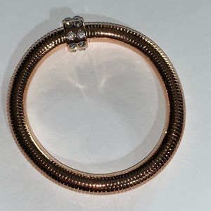 NIB rose gold COIL BRACELET w/SWAROVSKY CRYSTAL$75